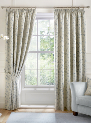 Curtina Jacquard Bird Trail Pencil Pleat Curtains Home at ASDA