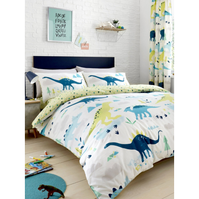 George Unisex Kids Multi Bedlam Dino Glow In The Dark Duvet Cover Set Single