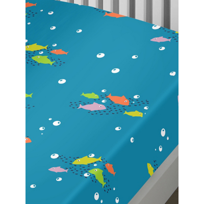 Bedlam Sea Life Fitted Bed Sheet in Multi  | TJ Hughes