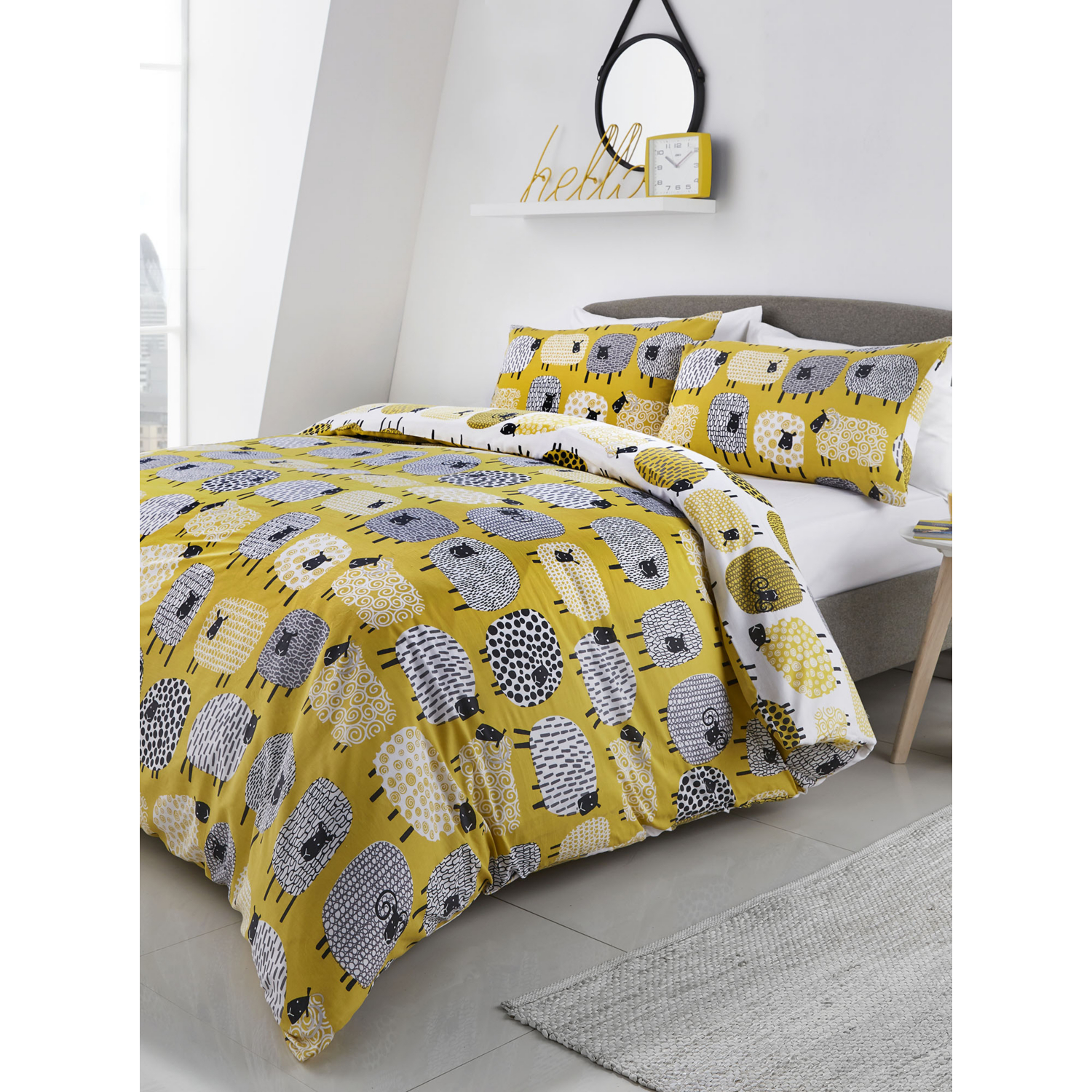 George Ochre Fusion Dotty Sheep Duvet Cover Set