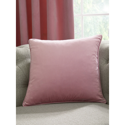 Laurence Llewelyn-Bowen 'Montrose' Luxury Filled Plain Velvet Cushion in Rose | Size: 43cm x 43cm