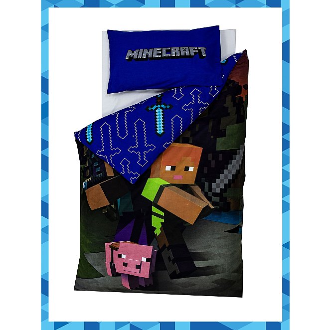 Minecraft Good Guys Reversible Duvet Set Single Home George