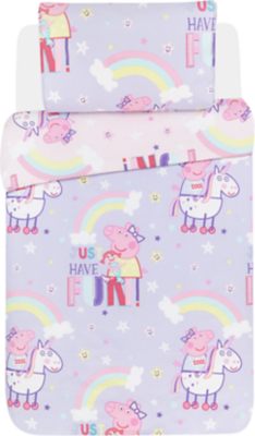unicorn cot bed duvet set