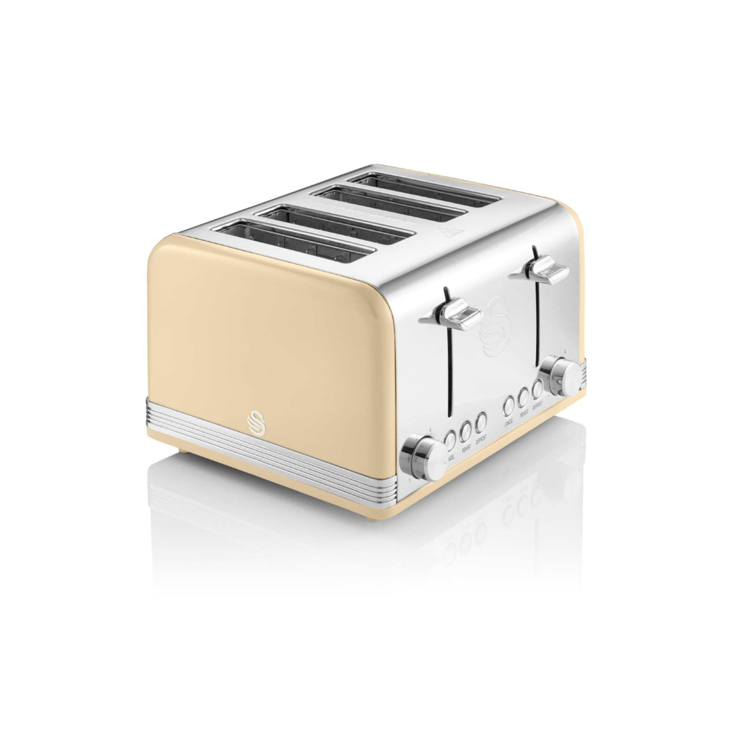 Swan 4 Slice Retro Toaster (Cream) - Image 7