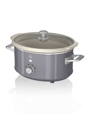 Swan 3.5L Retro Slow Cooker Grey | Home | George At ASDA