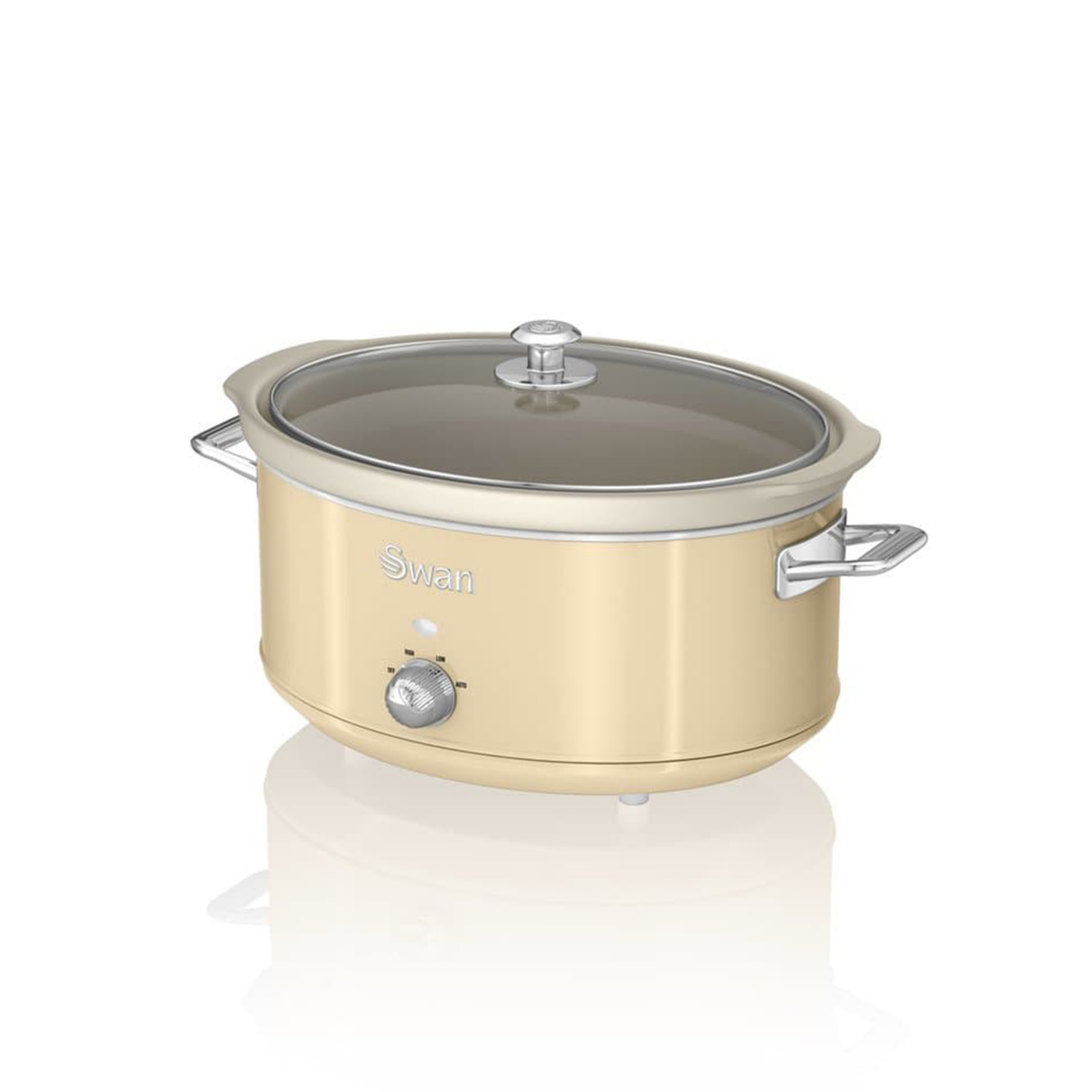 Swan Cream 6.5L Slow Cooker Retro