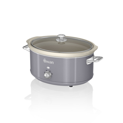 Swan Unisex Grey Slow Cooker Retro 6.5L
