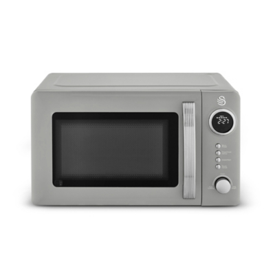 George Grey Swan Retro Revive Digital Microwave - Grey