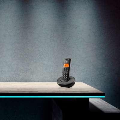 George Motorola Landline Phone - Black