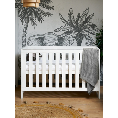 Obaby Nika Cot Bed - White Wash - No Mattress
