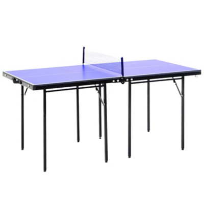 George Black & Blue Homcom Folding 5Ft Mini Table Tennis Table