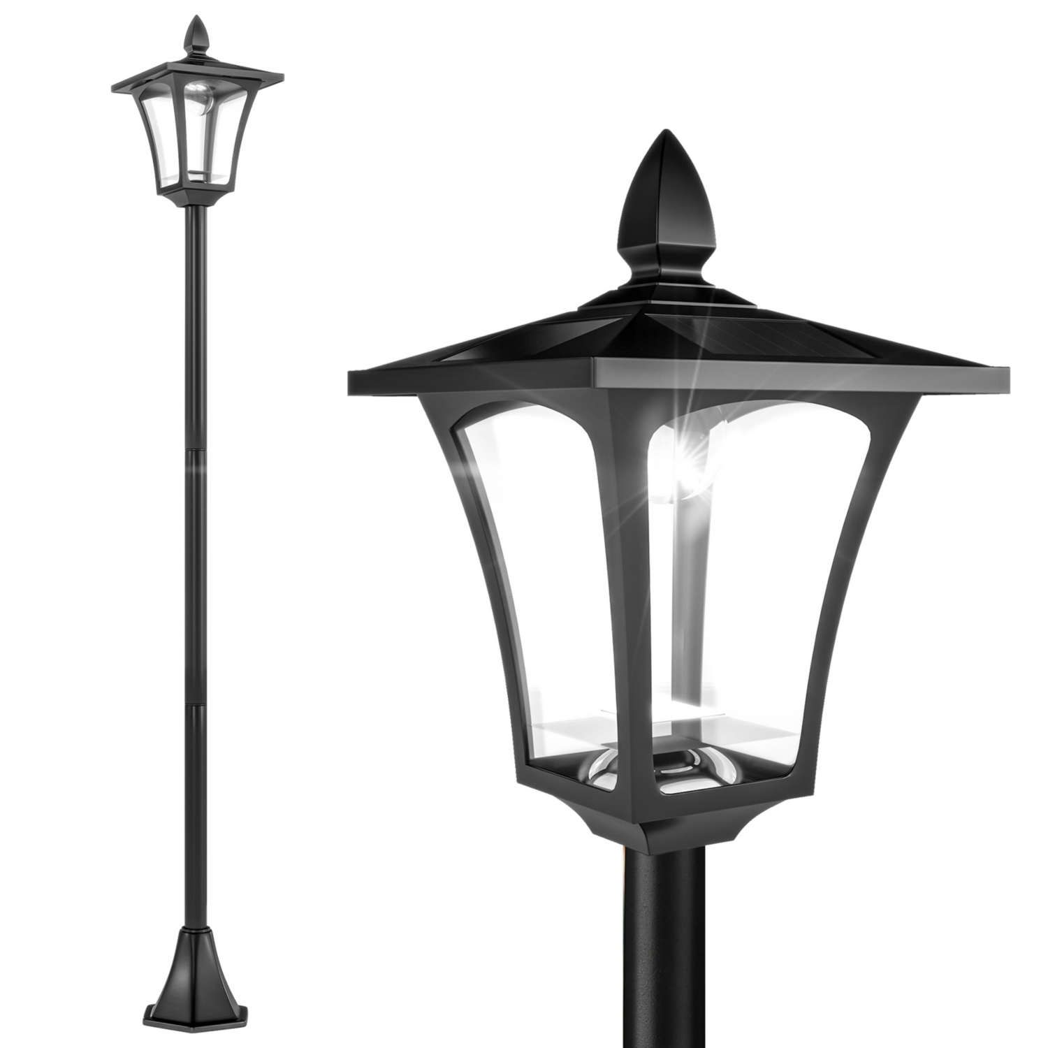 George Black Outsunny Outdoor Garden Solar Light