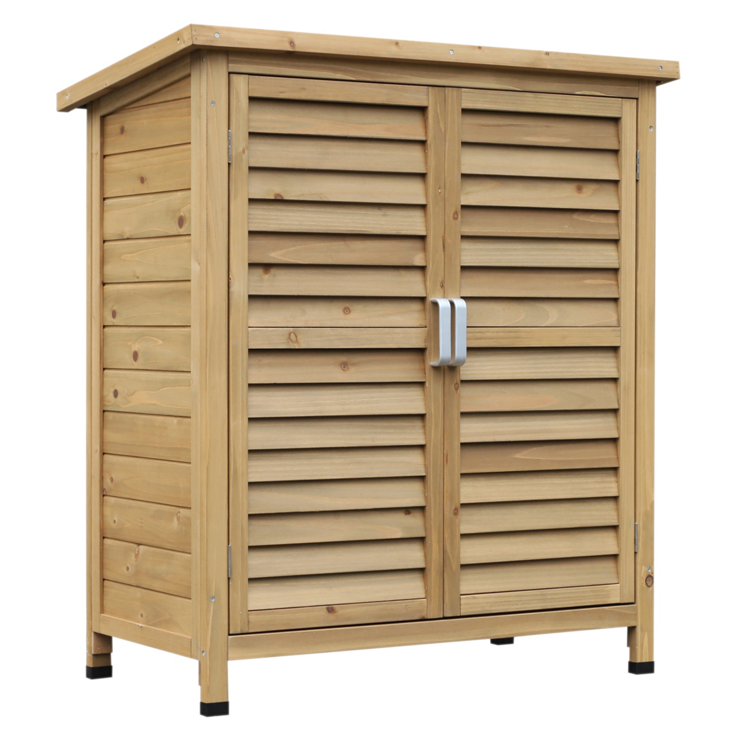 George Light Wood Outsunny Solid Fir Wood Garden Storage Shed