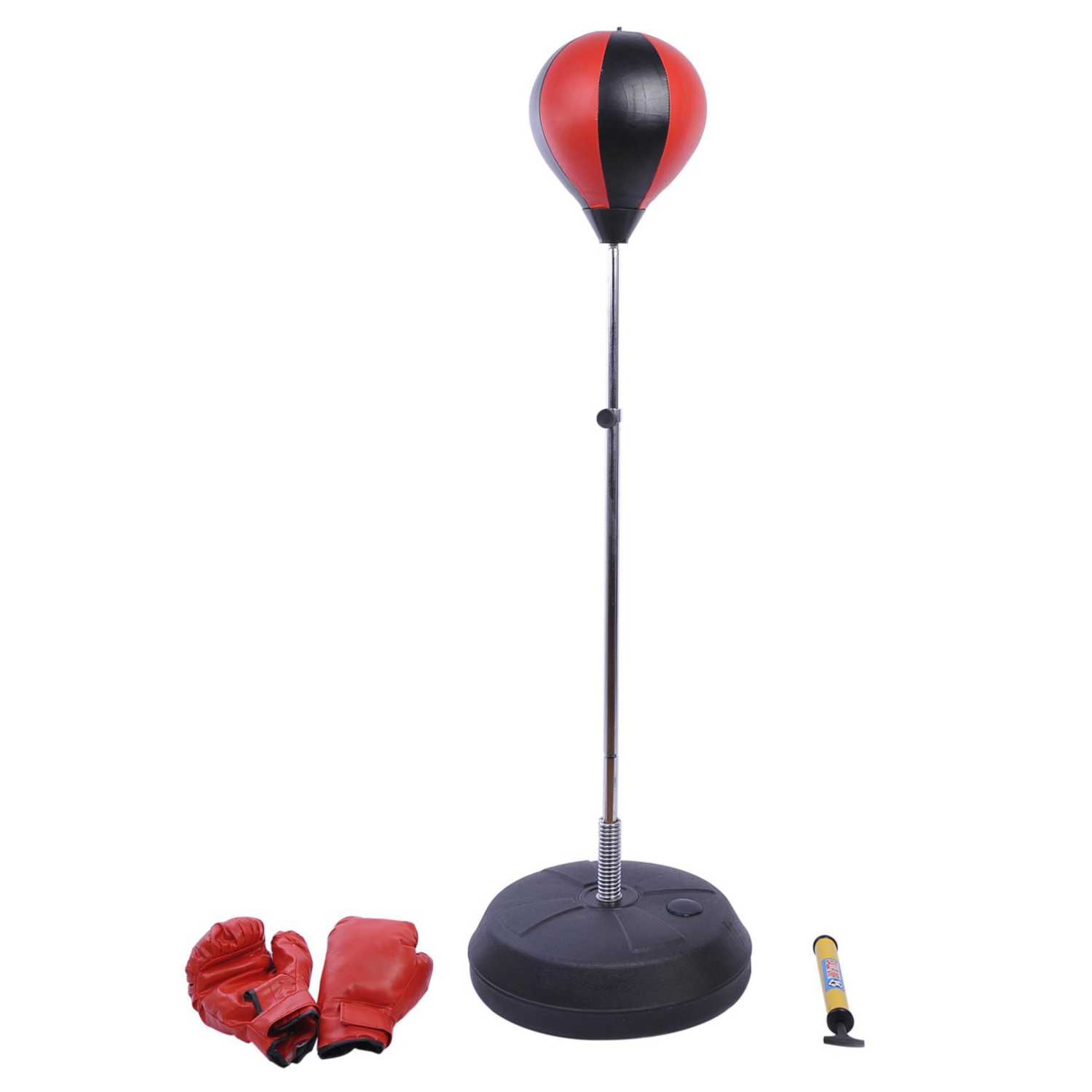 George Black & Red Homcom Training Boxing Punch Ball Set With Gloves
