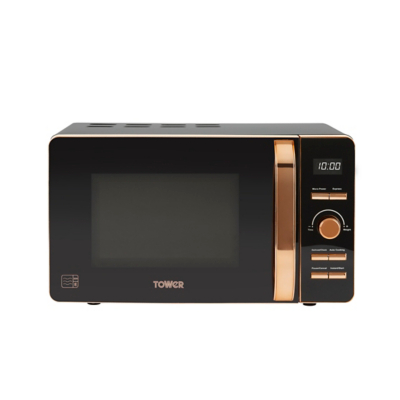 Tower Rose Gold 800W 20 Litre Digital Microwave Black