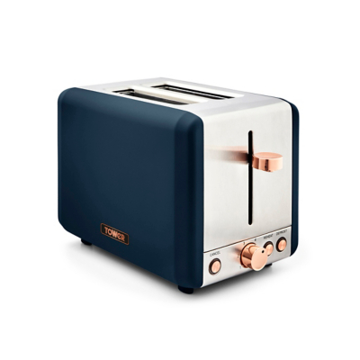 Tower Cavaletto 2 Slice Stainless Steel Toaster Midnight Blue