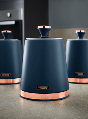 Tower Cavaletto Set Of Canisters Grey