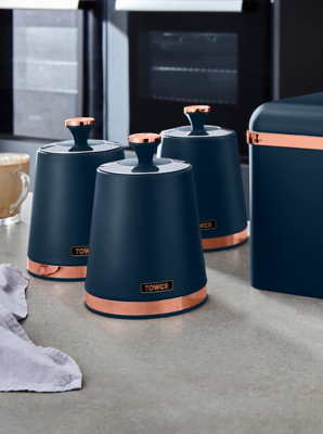 Tower Cavaletto Set Of Canisters Grey