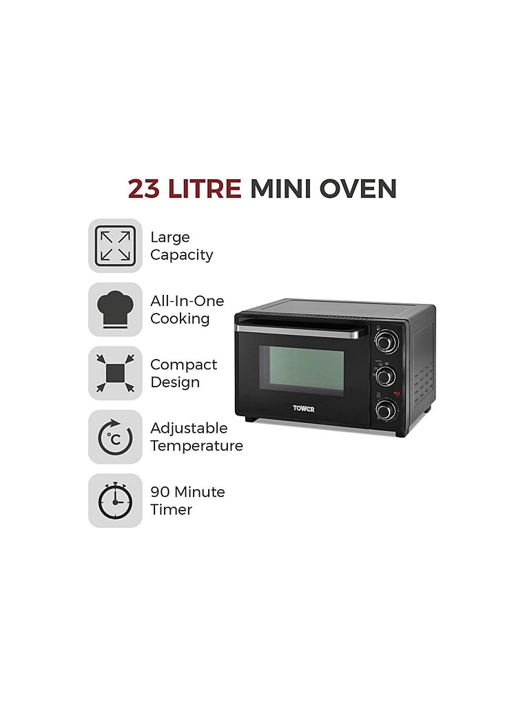  23 L Mini Oven,Electric Oven 1300 W Adjustable