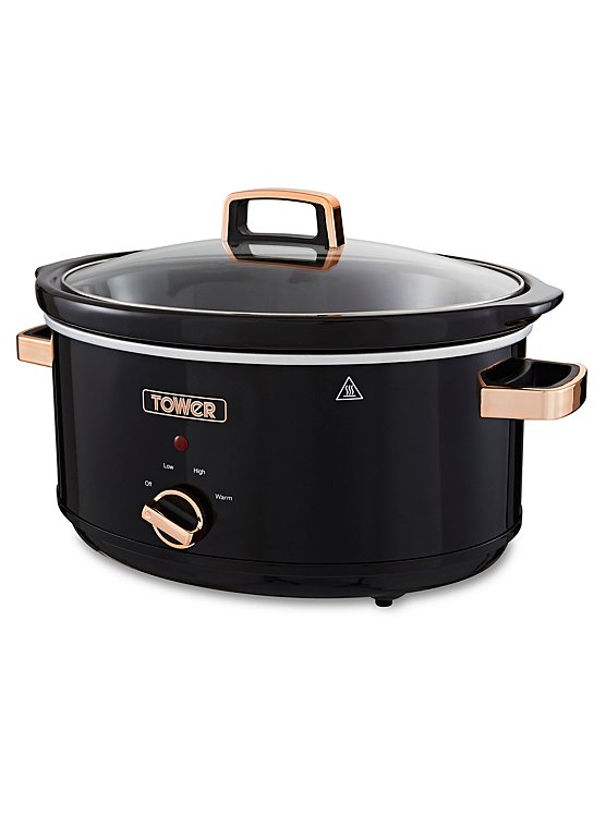 Tower Rose Gold 6.5L Slow Cooker, Electricals