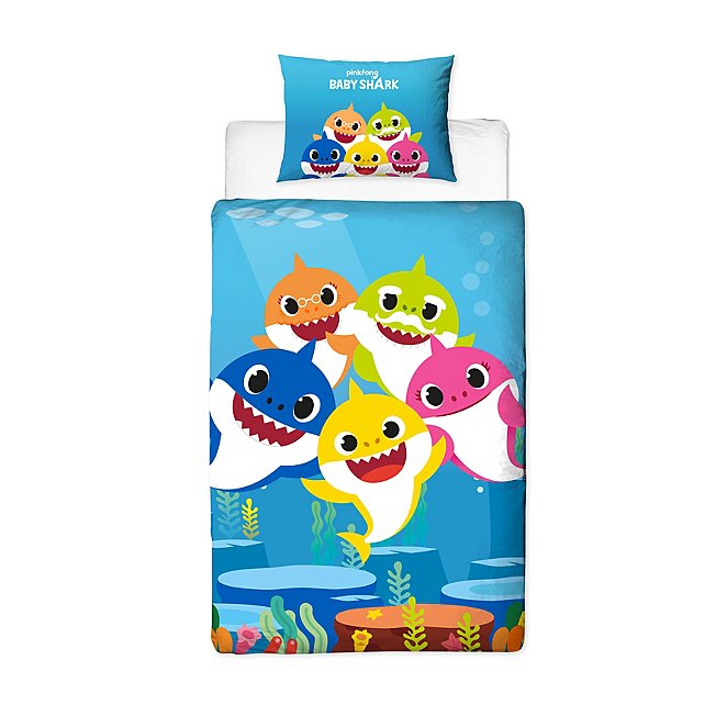 Baby Shark Reversible Duvet Set Single Home George