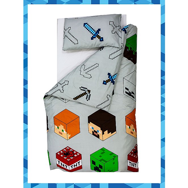 Minecraft Pixels Single Duvet Home George
