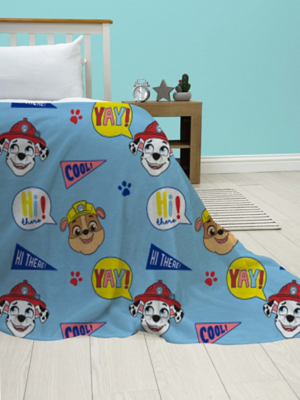 paw patrol fleece blanket asda