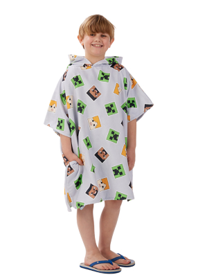 Minecraft Drymee Hooded Towel Home at ASDA