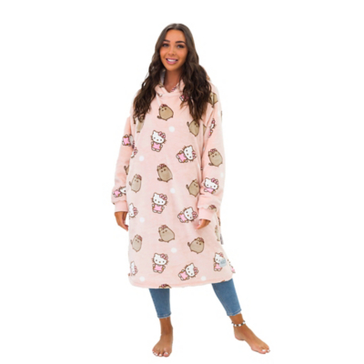 Large Hello Kitty Hugzee Hooded Wearable Fleece Home at ASDA