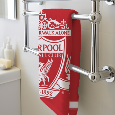 Liverpool FC Black & Gold Beach Towel – 100% Cotton, 70x140 Cm, Official LFC Gift For Fans
