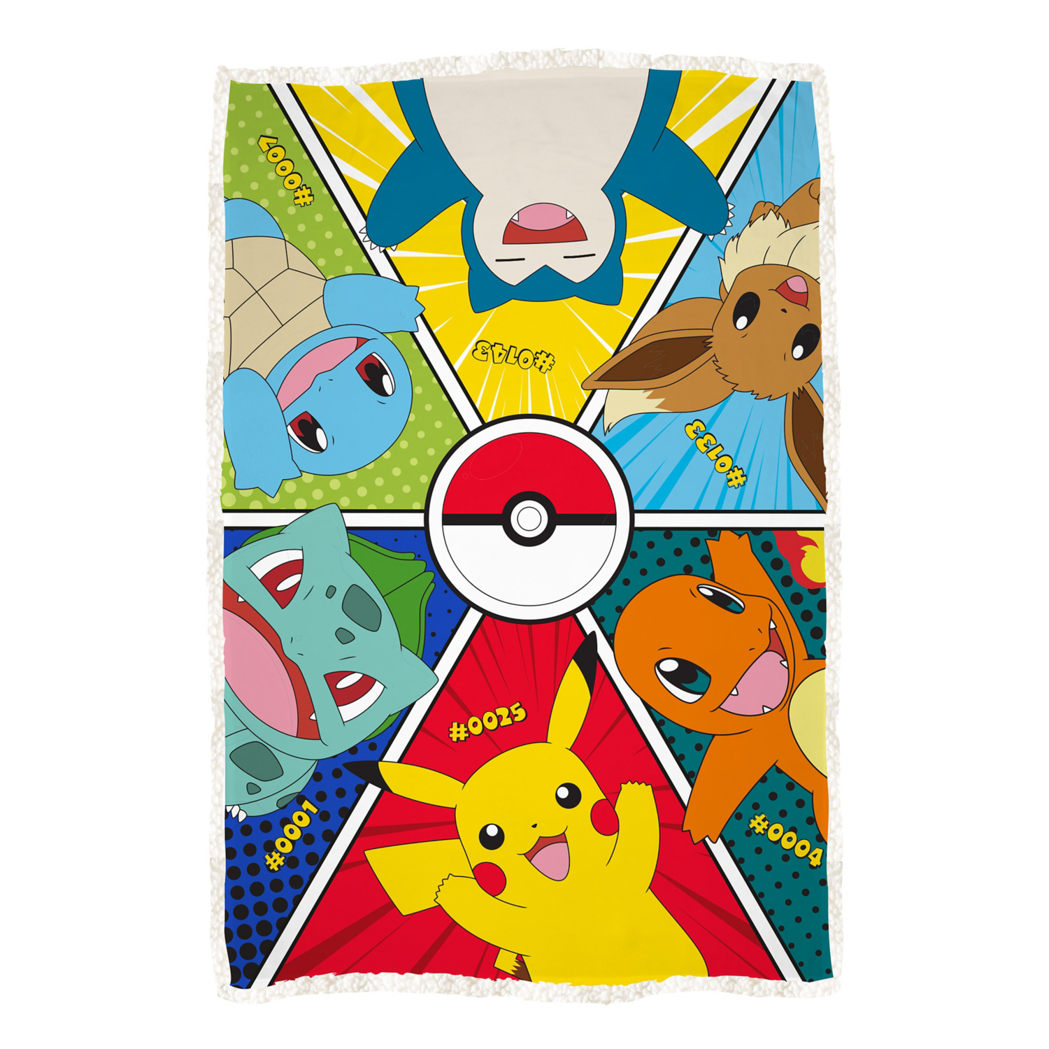 Pokemon Multi Pokemons Sherpa Fleece - 100Cm X 150Cm
