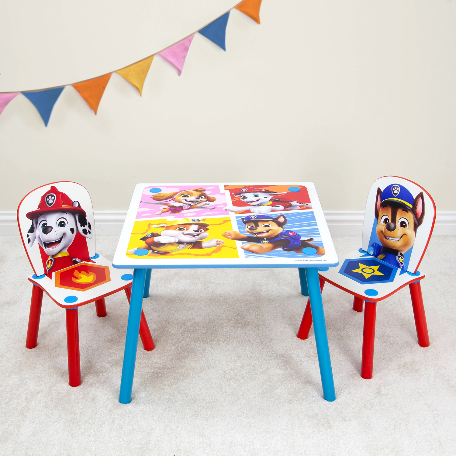 Paw Multi Patrol Table & Chairs Set