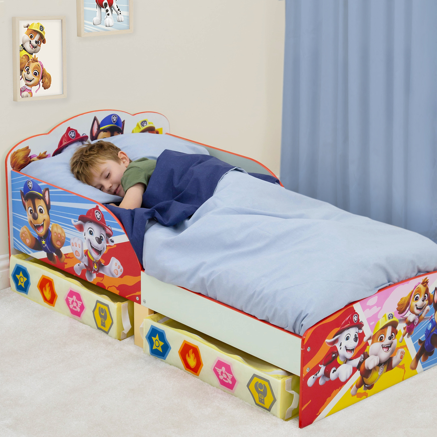 Paw Multi Patrol Toddler Bed With Storage