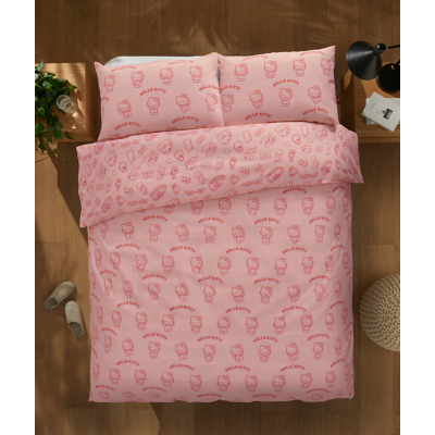 Hello Kitty Pink Printed Duvet Set Single