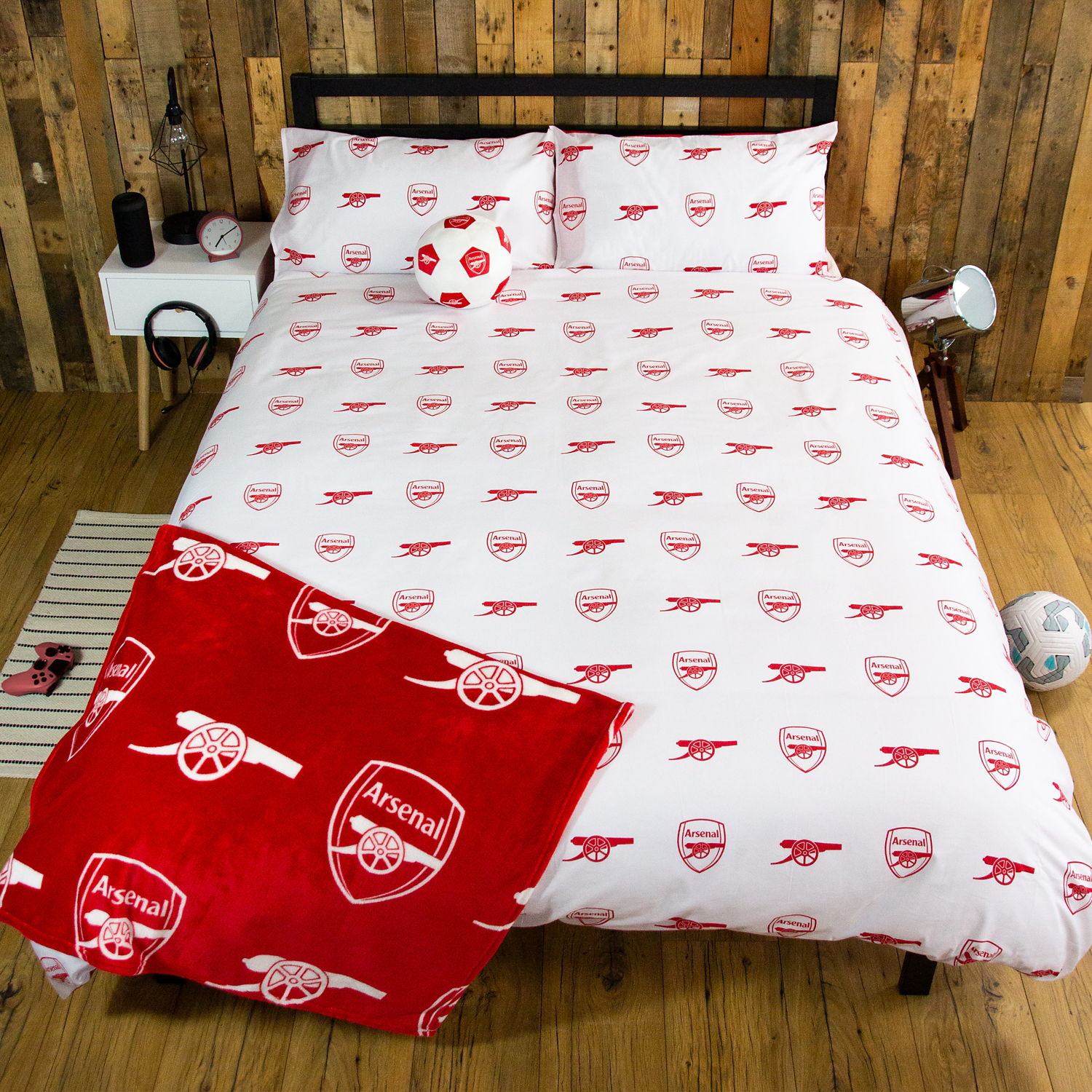 George Multi Arsenal Reversible Duvet Set