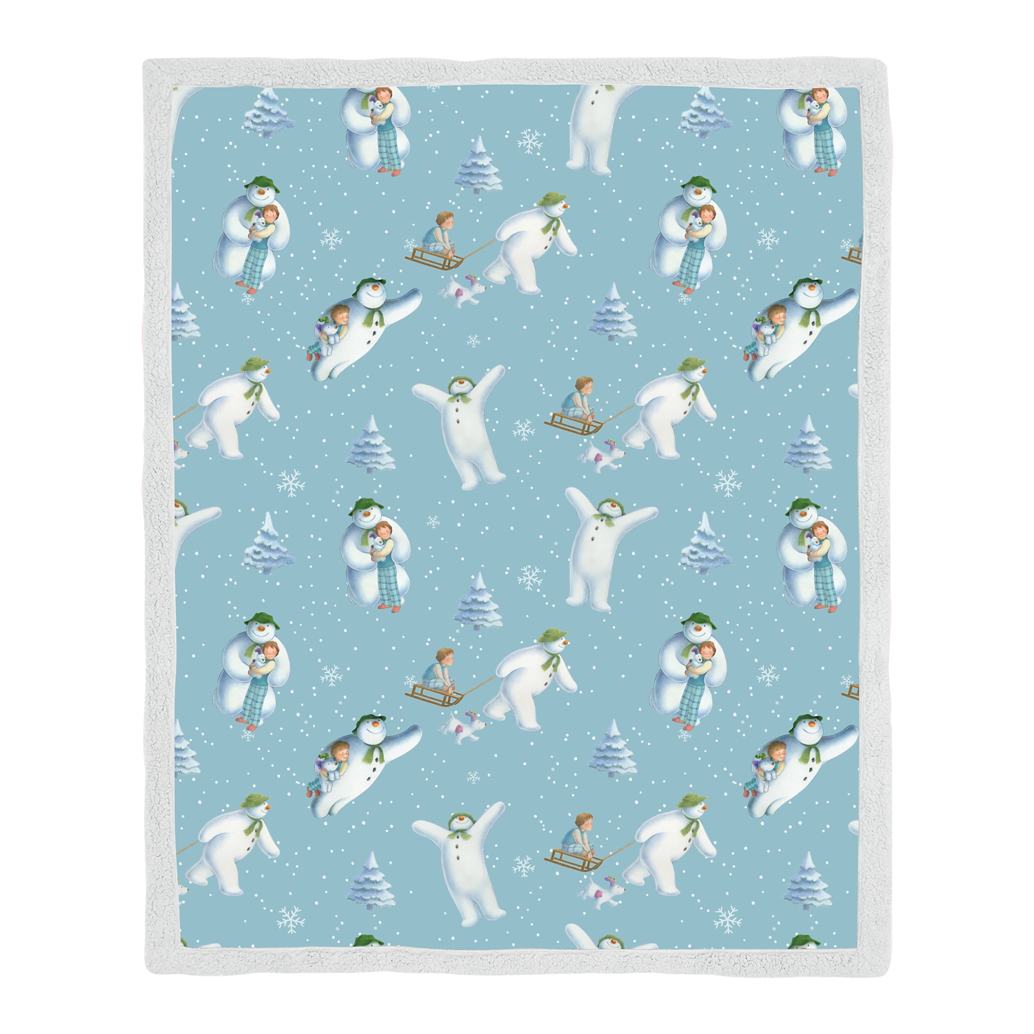 George Multi The Snowman Sherpa Fleece Blanket - 100Cm X 150Cm