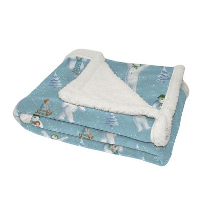 The Snowman Sherpa Fleece Blanket 100cm x 150cm Home George