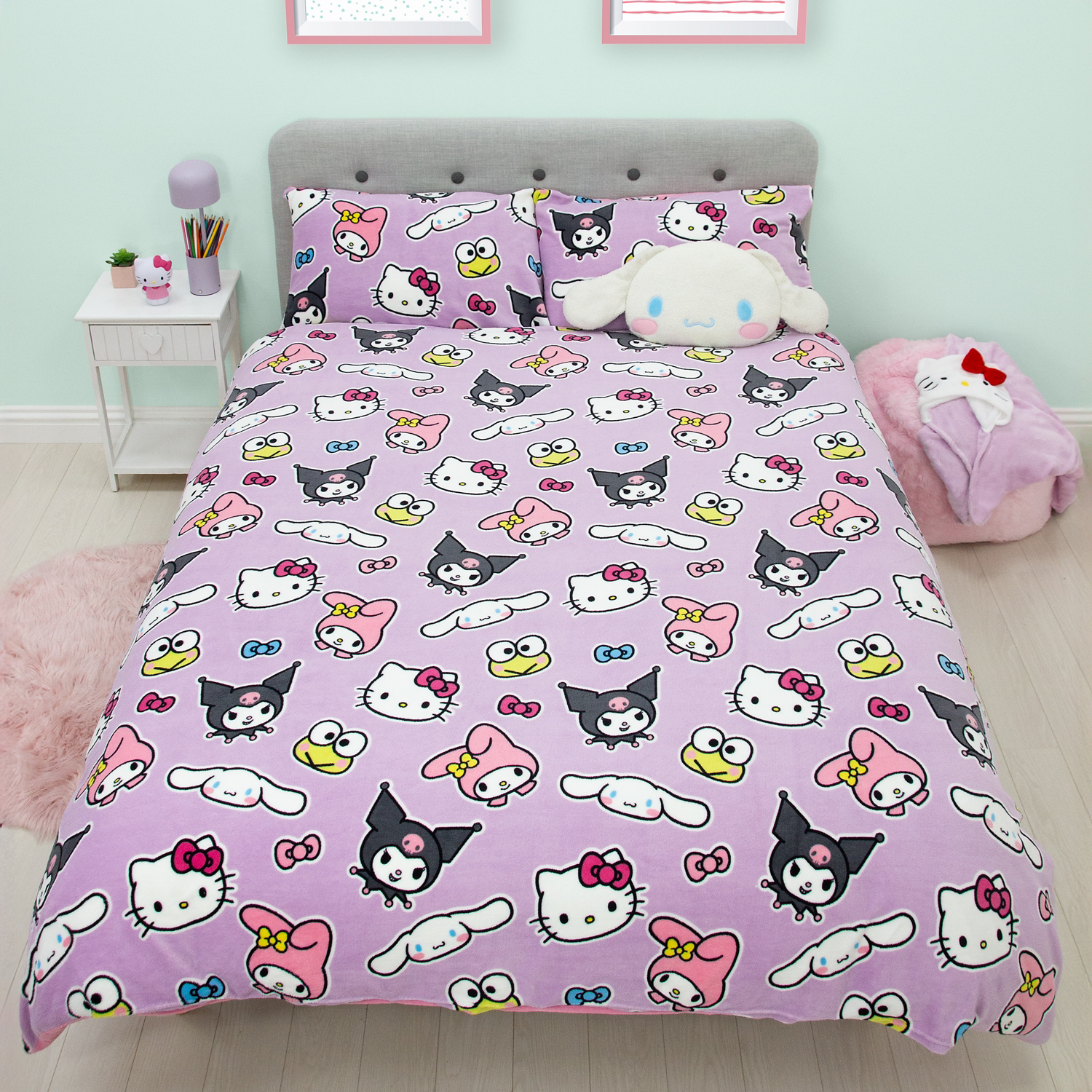 Hello Kitty Multi Fleece Duvet Set