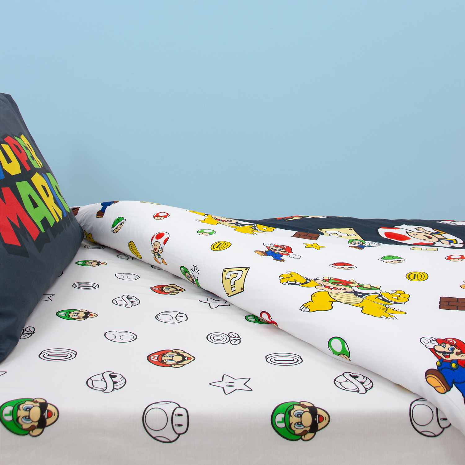 Nintendo Multi Super Mario Fitted Sheet