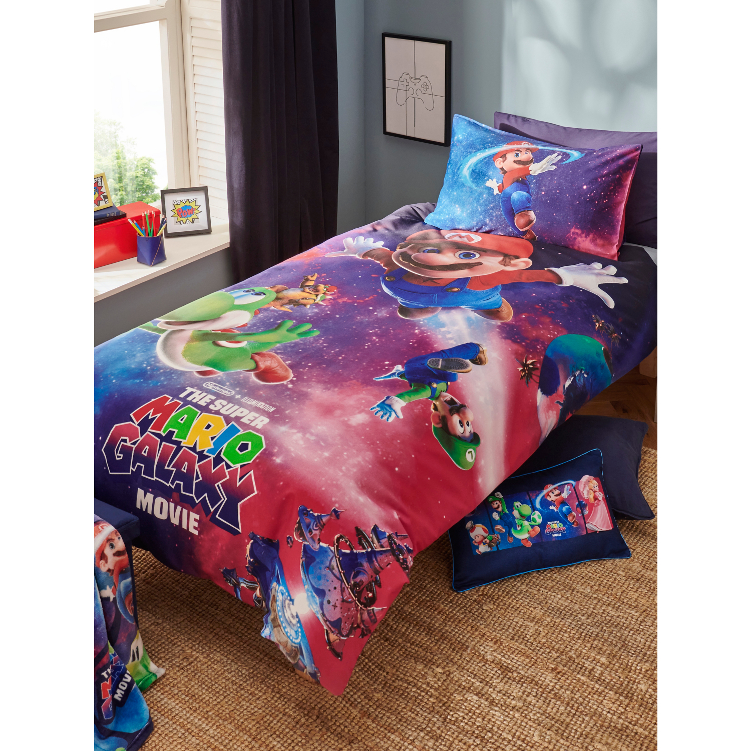 Nintendo Multi Super Mario Movie Reversible Duvet Set