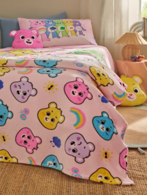 Care Bears Rainbow Fleece Blanket Throw