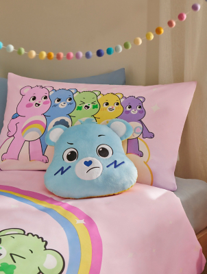 Care Bears Blue & Yellow Reversible Shaped Decorative Cushion