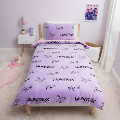 George K-Pop Demon Hunters Fleece Duvet Set - Pastel Pink