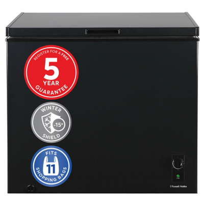Russell Hobbs RH198CF3003B 198L Chest Freezer, Black Electricals