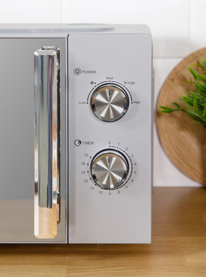 Russell Hobbs RHMM719S Compact, Manual Microwave 17L, Silver