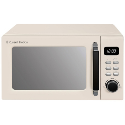 Russell Hobbs RHM2026C 20 Litre 26cm High, Freestanding Small Standard Microwave Oven - Cream