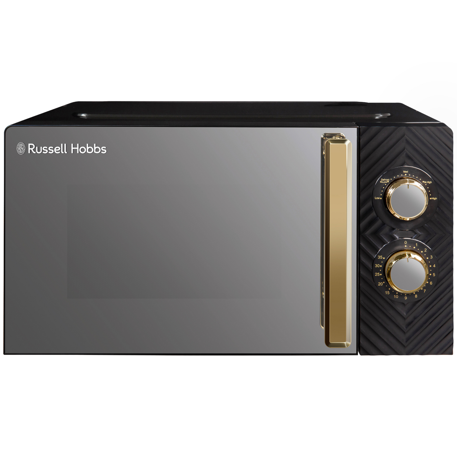 Russell Hobbs Black Rhmm723g 17L, /Gold Manual Groove Microwave