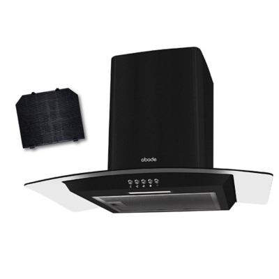 George Abode AGCH6031B 60cm Glass Cooker Hood - Black