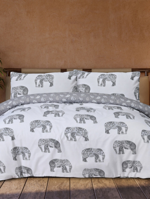 Sleepdown Elephant Duvet Set in Grey Home at ASDA