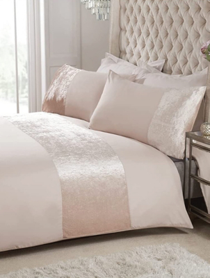 Sleepdown Velvet Cuff Duvet Set Home at ASDA